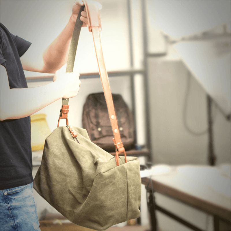 Canvas Crossbody Messenger-väska Herr