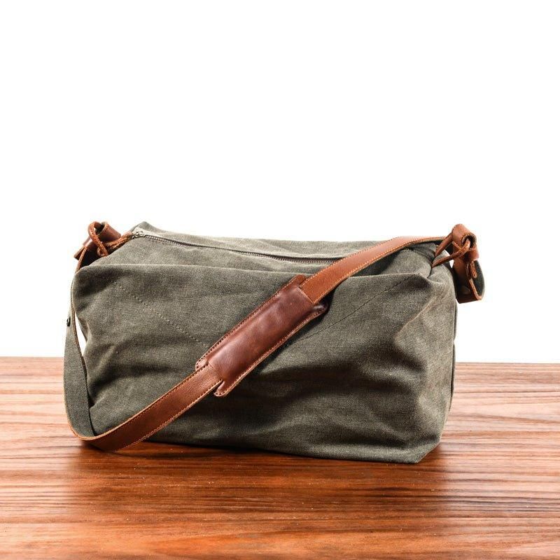 Canvas Crossbody Messenger-väska Herr