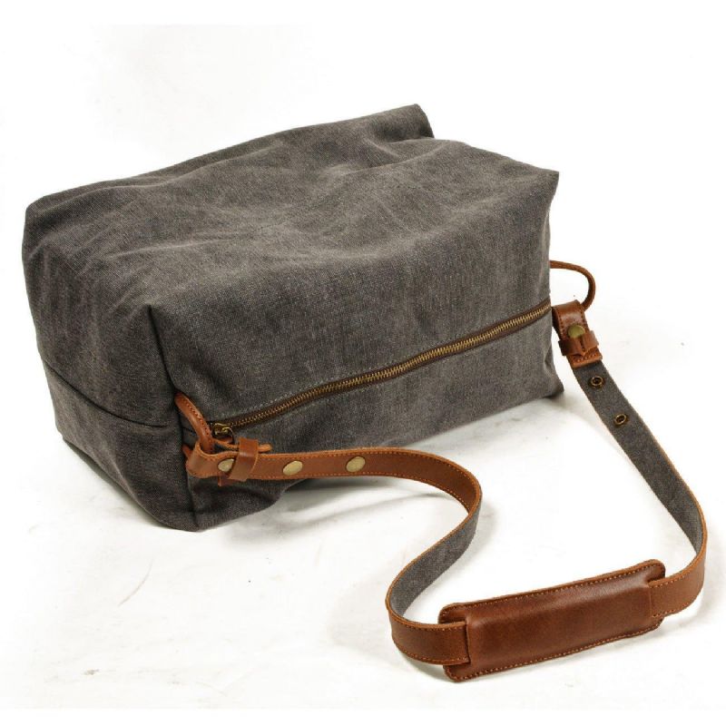 Canvas Crossbody Messenger-väska Herr