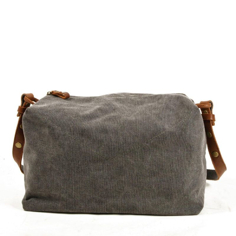 Canvas Crossbody Messenger-väska Herr