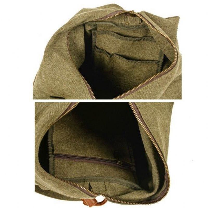 Canvas Crossbody Messenger-väska Herr