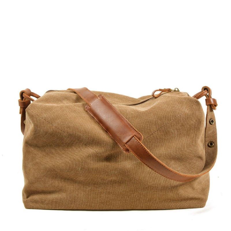 Canvas Crossbody Messenger-väska Herr