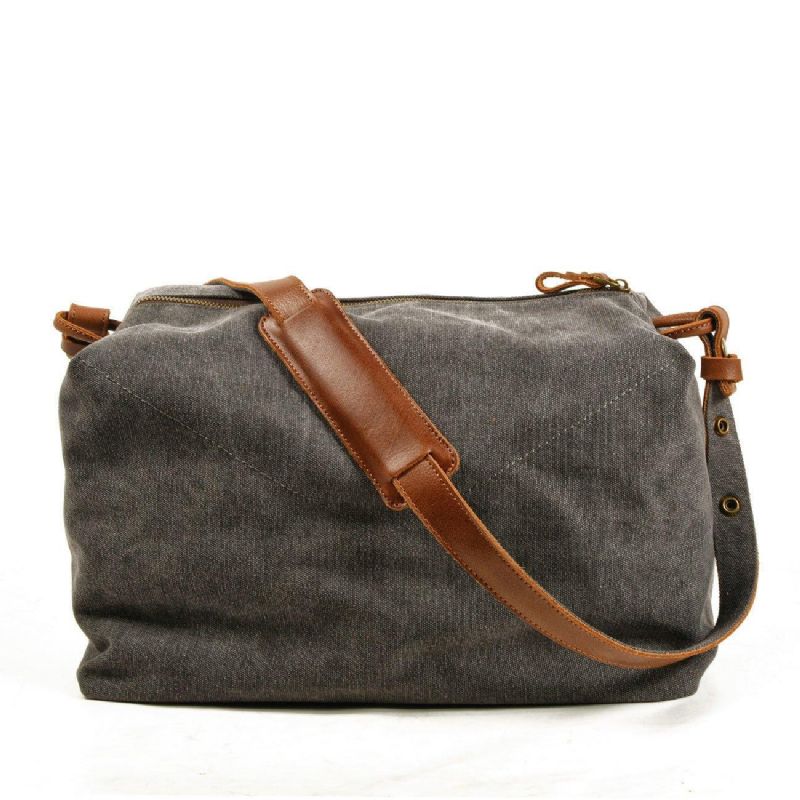 Canvas Crossbody Messenger-väska Herr