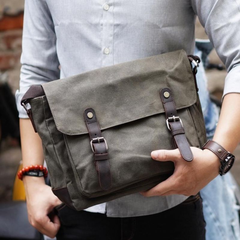 Canvas Messenger-väska För Män Crossbody