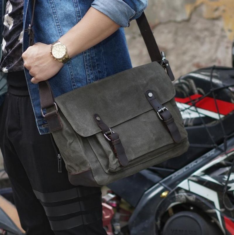 Canvas Messenger-väska För Män Crossbody