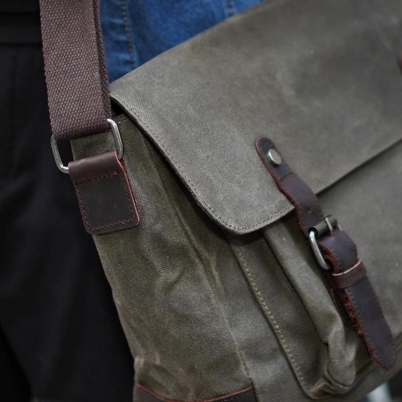 Canvas Messenger-väska För Män Crossbody