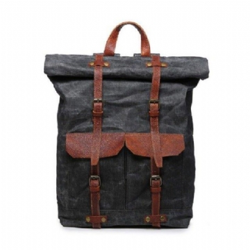 Canvas Vintage Backpack Roll Top