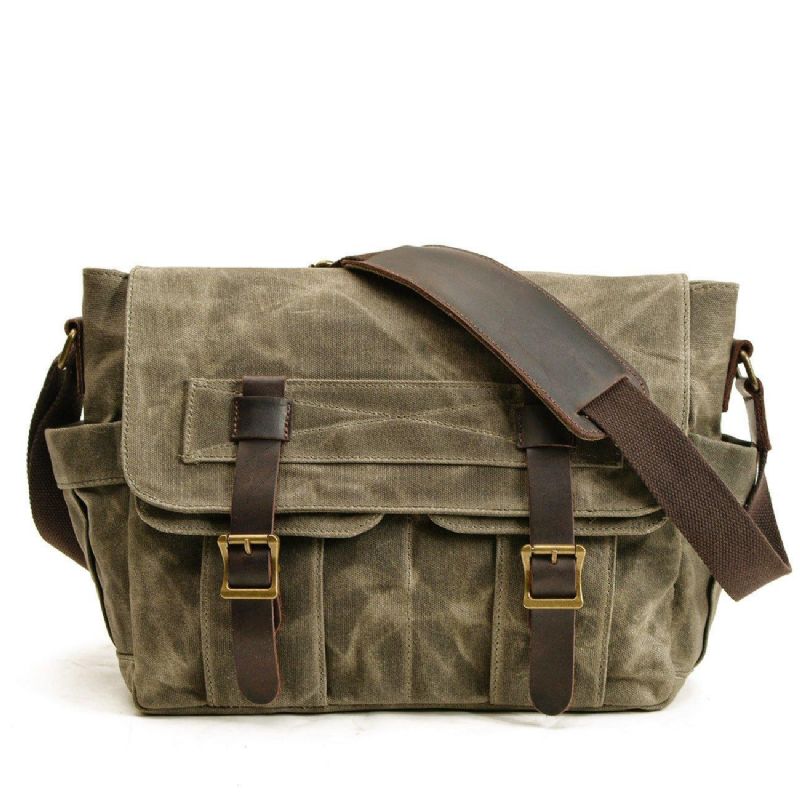 Canvas Vintage Messenger-väska Motobags För Män