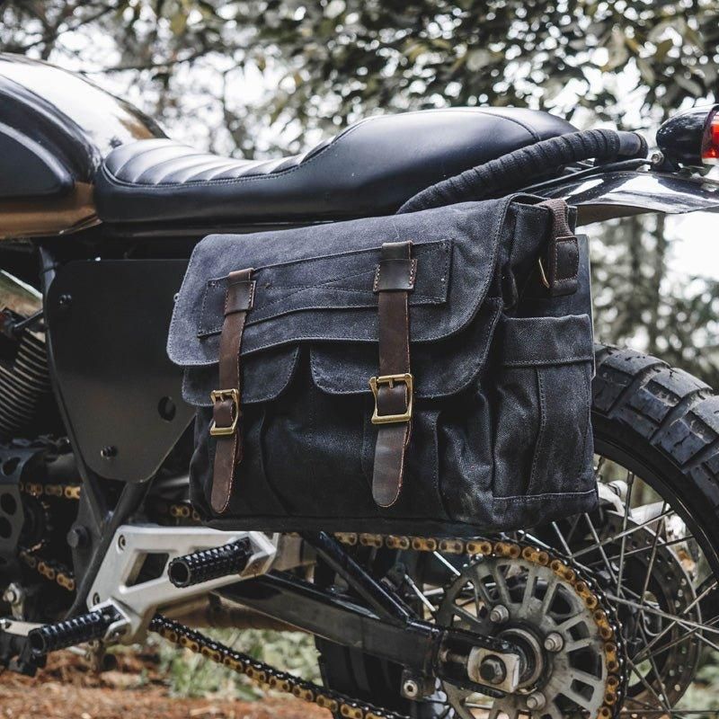 Canvas Vintage Messenger-väska Motobags För Män