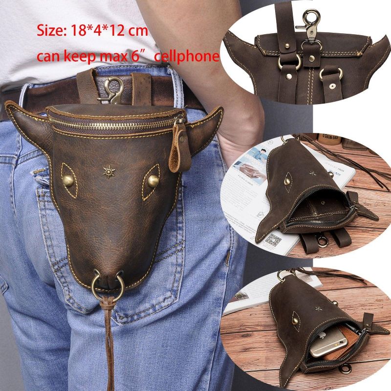 Cool Cow Head Lår Fanny Pack