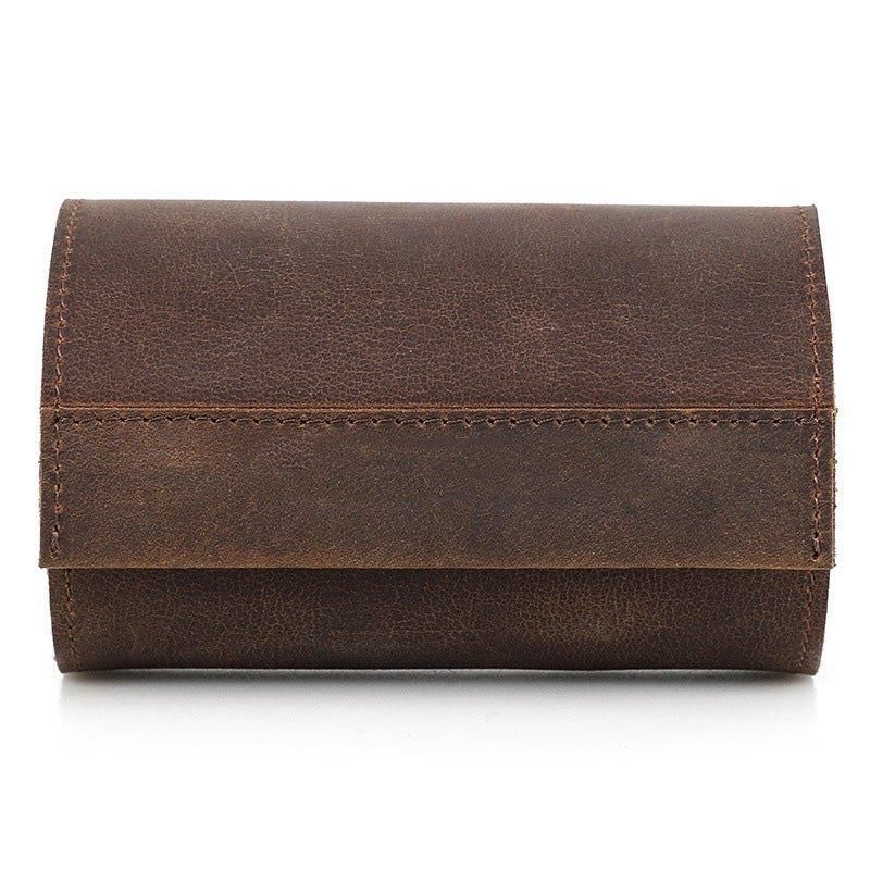 Fashion Leather Watch Roll Case För 2 Klockor