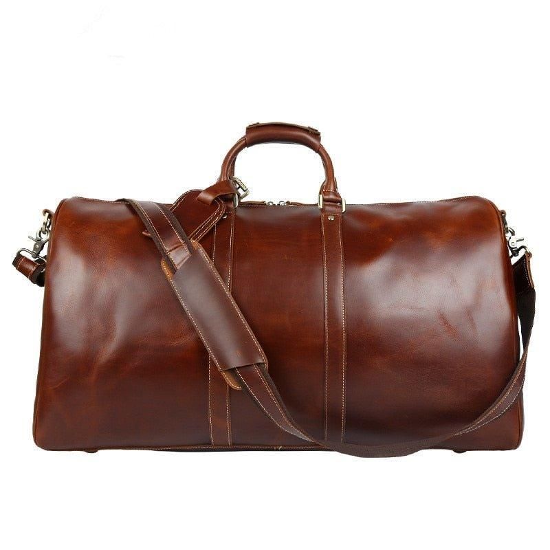 Herr Läder Duffle Weekendväska Vintage