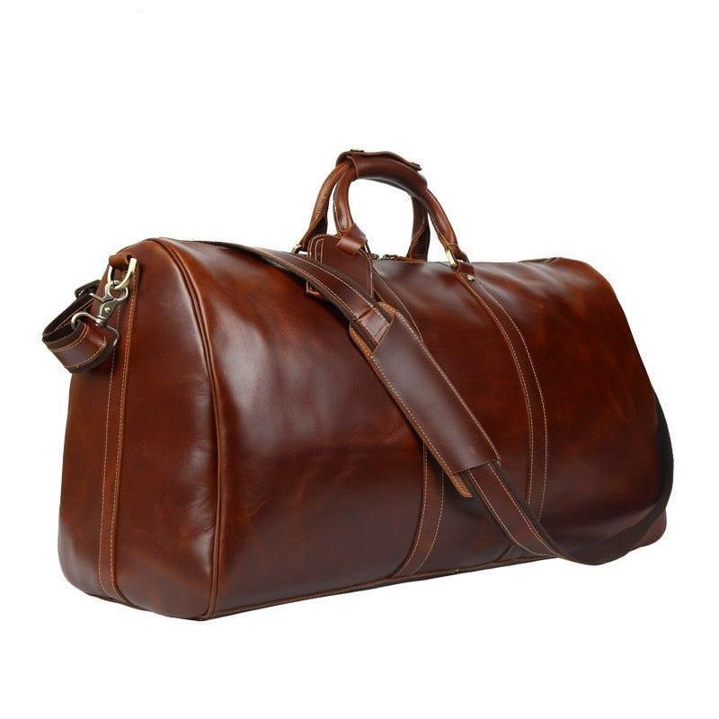 Herr Läder Duffle Weekendväska Vintage