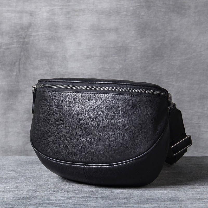 Läder Crossbody Sling Pack För Män