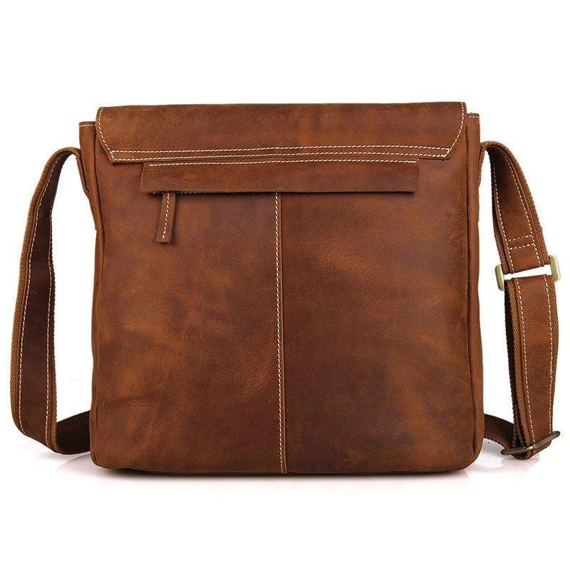 Läder Messenger Crossbody-väska Vintage