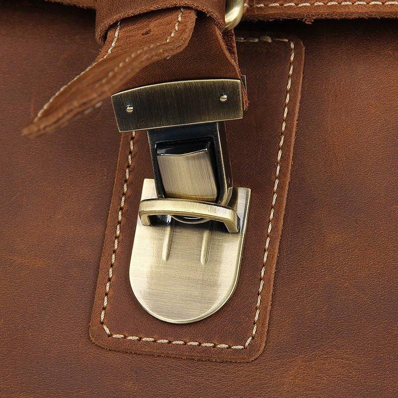 Läder Messenger Crossbody-väska Vintage