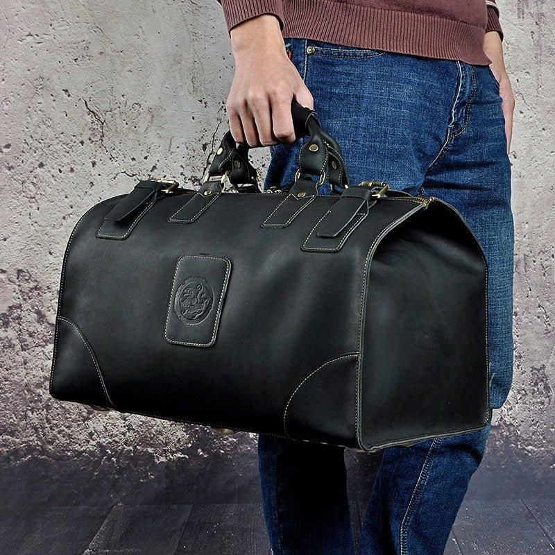 Läder Weekend Duffle Bag Herr