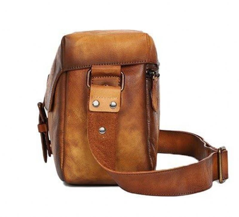 Läderkameraväska Crossbody