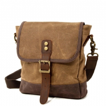 Liten Canvas Messenger-väska Crossbody Vintage