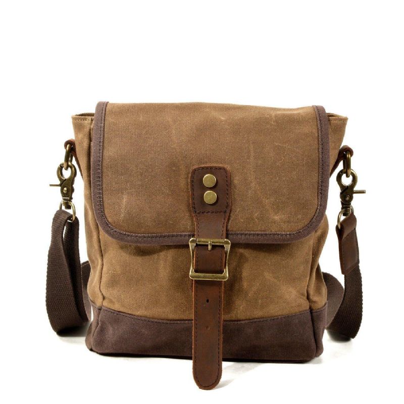 Liten Canvas Messenger-väska Crossbody Vintage