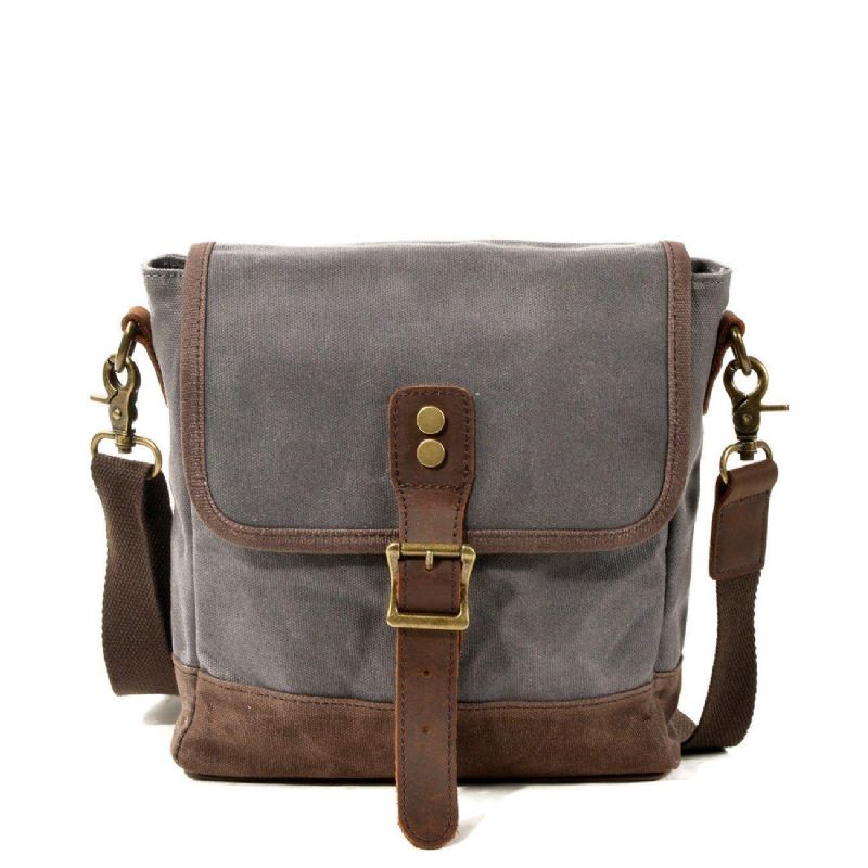 Liten Canvas Messenger-väska Crossbody Vintage