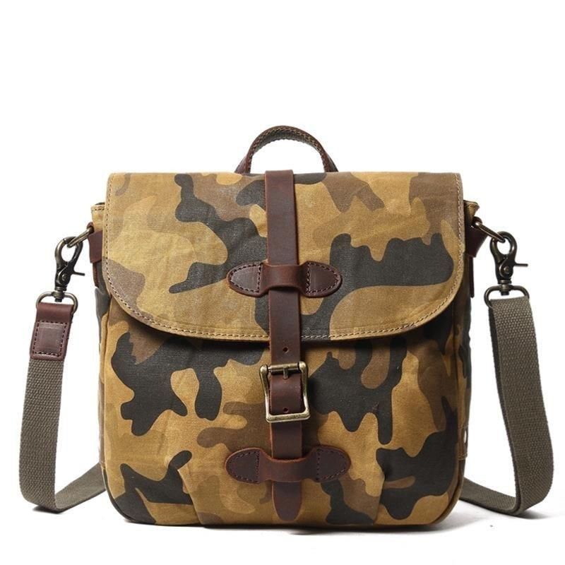 Liten Canvas Military Messenger-väska Herr