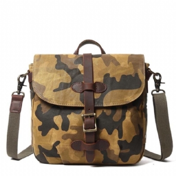 Liten Canvas Military Messenger-väska Herr