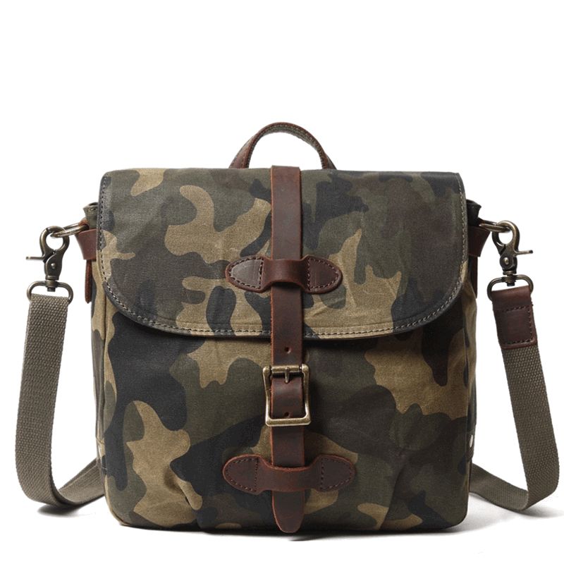 Liten Canvas Military Messenger-väska Herr