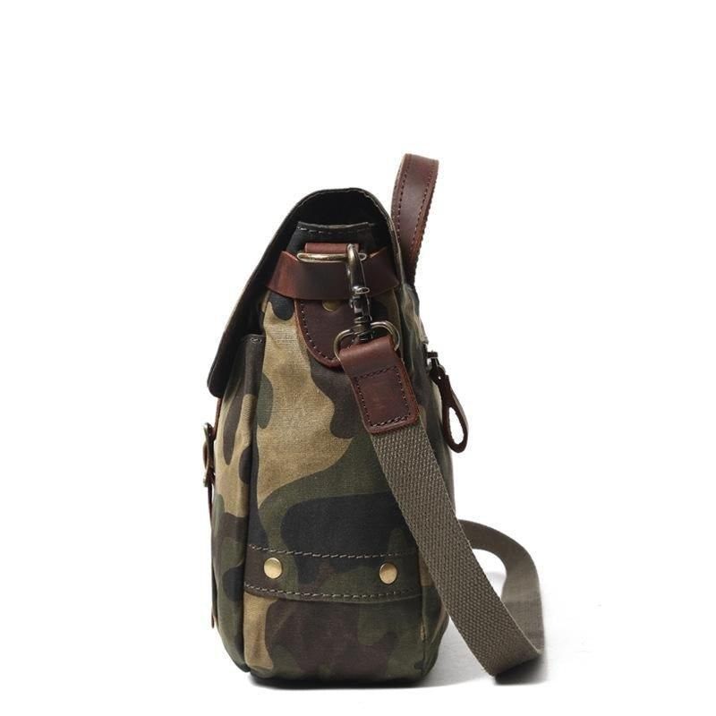 Liten Canvas Military Messenger-väska Herr