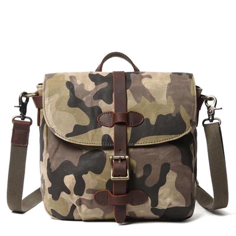 Liten Canvas Military Messenger-väska Herr