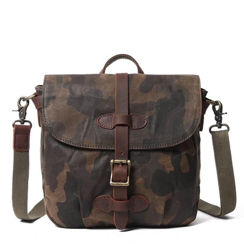 Liten Canvas Military Messenger-väska Herr