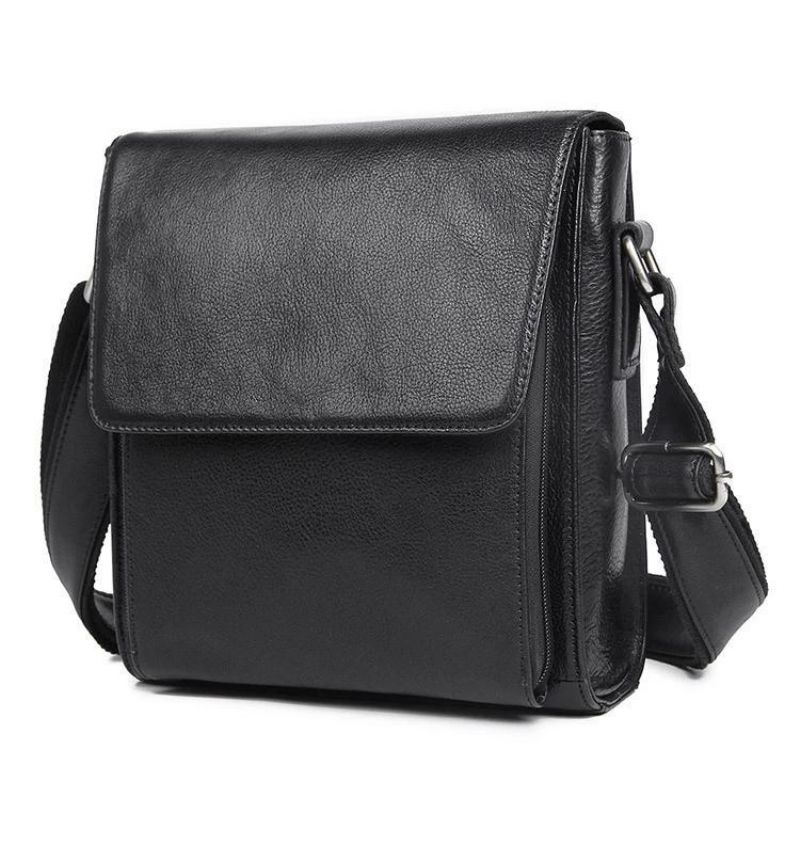 Liten Messenger-väska Crossbody Läder För Män