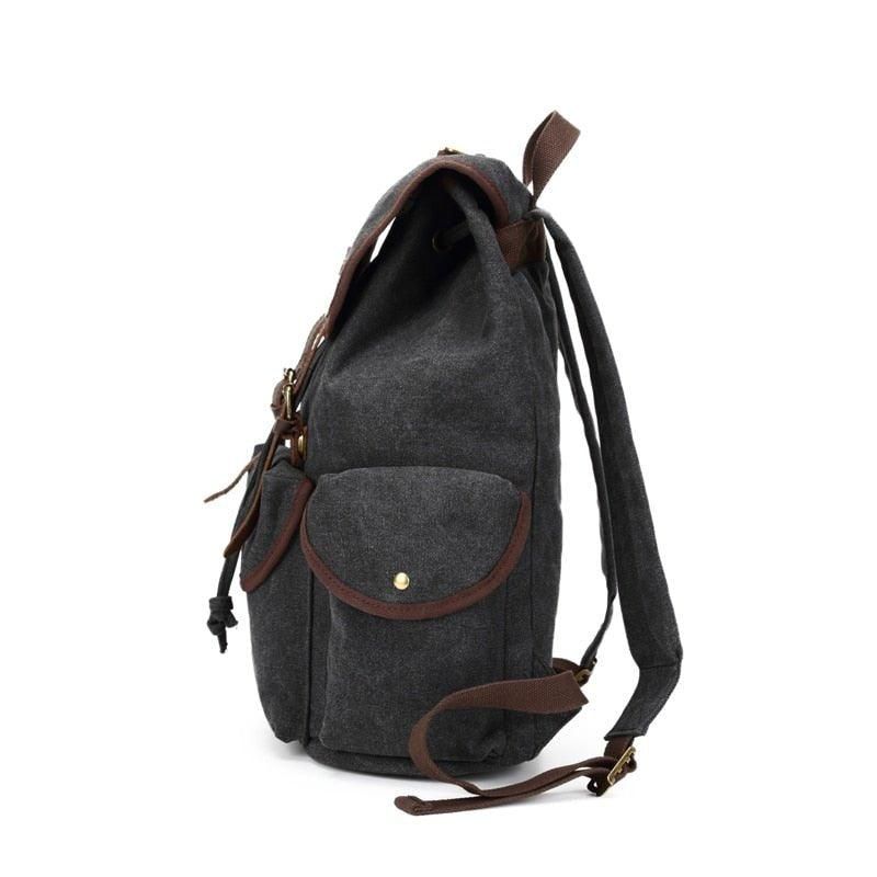 Män Casual Canvas Ryggsäck Vintage Camping Daypack