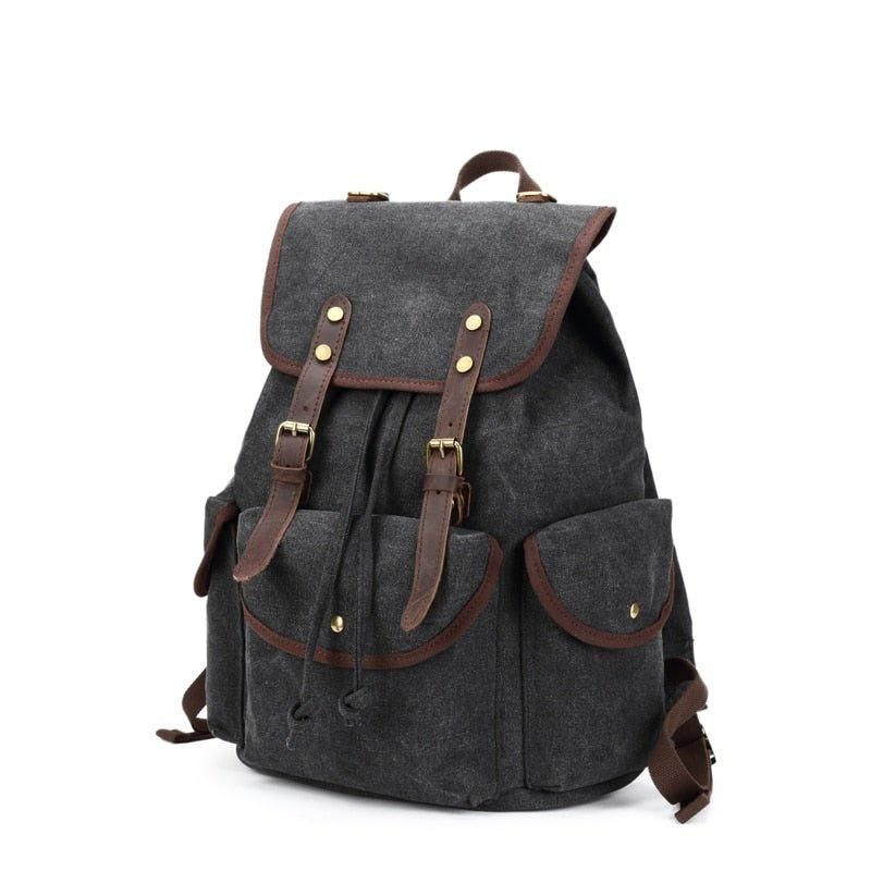 Män Casual Canvas Ryggsäck Vintage Camping Daypack