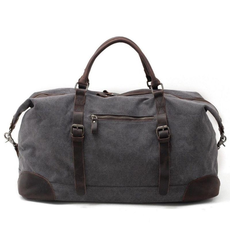 Oversized Travel Duffel Bag Canvas Läder