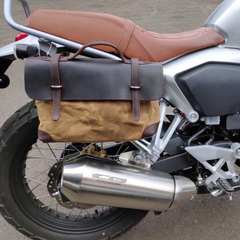 Retro Canvas Messenger-väska Portfölj Motorcykelväskor