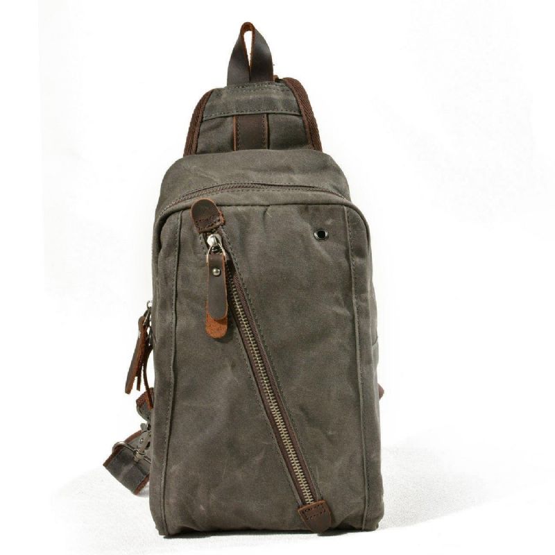 Sling Ryggsäck Herr Vaxad Canvas Crossbody Väska