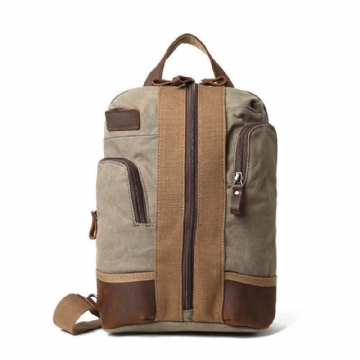 Vattentät Canvas Crossbody Sling Ryggsäck