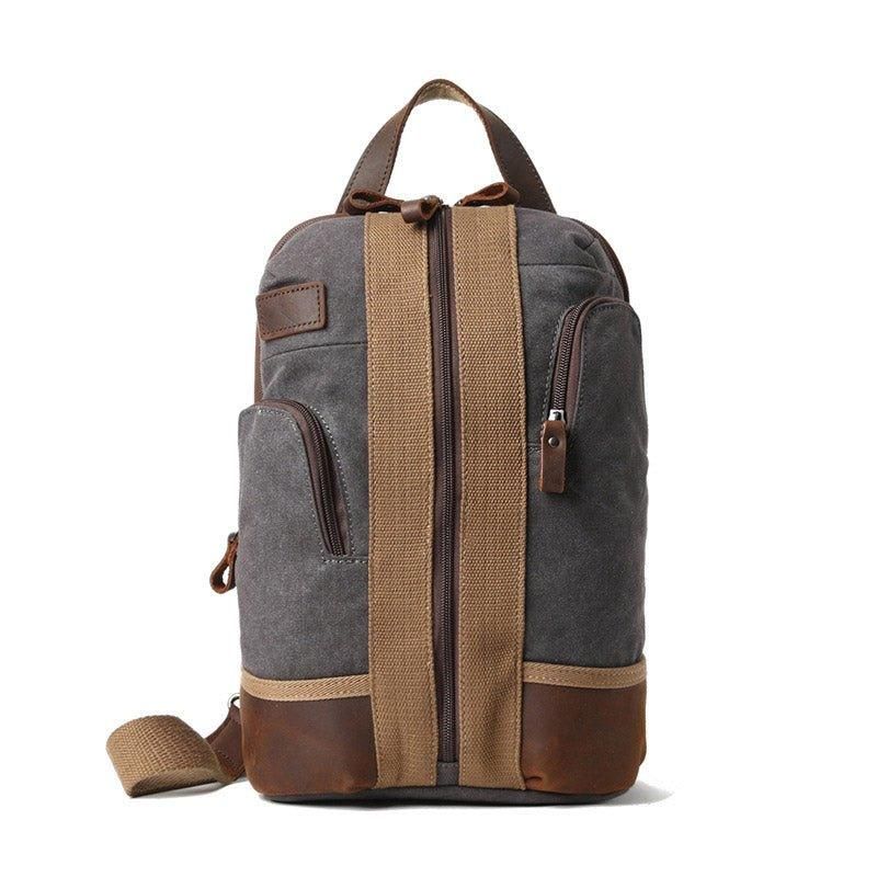 Vattentät Canvas Crossbody Sling Ryggsäck