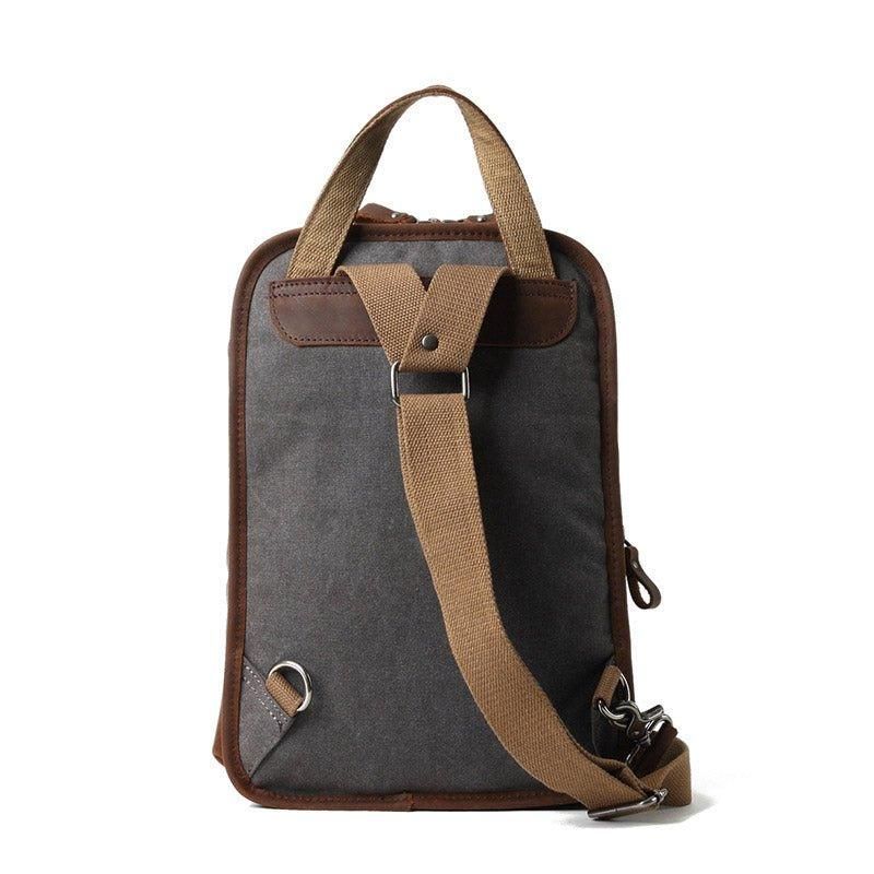 Vattentät Canvas Crossbody Sling Ryggsäck