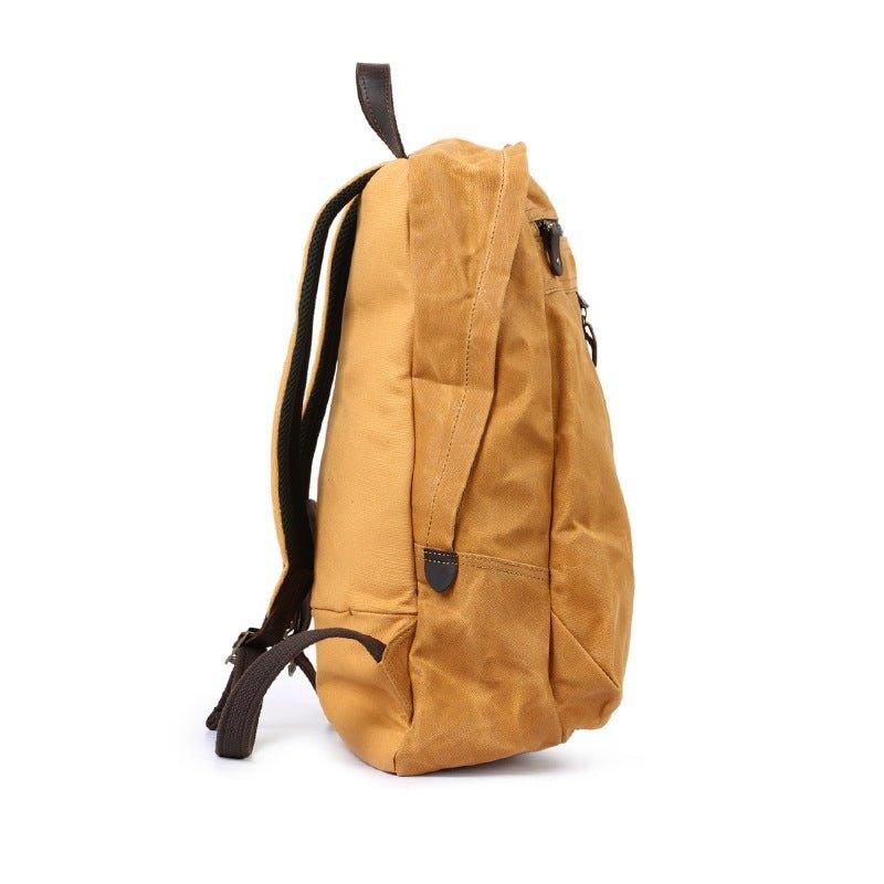 Vattentät Vaxad Canvas Ryggsäck Laptop Daypack