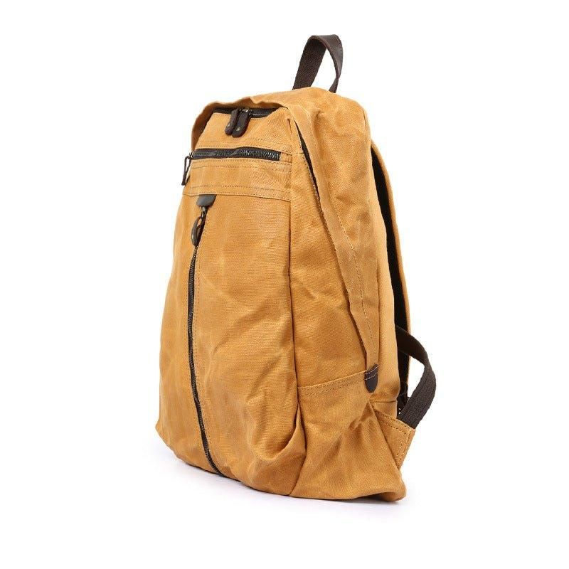 Vattentät Vaxad Canvas Ryggsäck Laptop Daypack