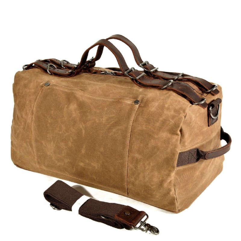 Vaxad Canvas Travel Duffle Bag Handbagage Storlek