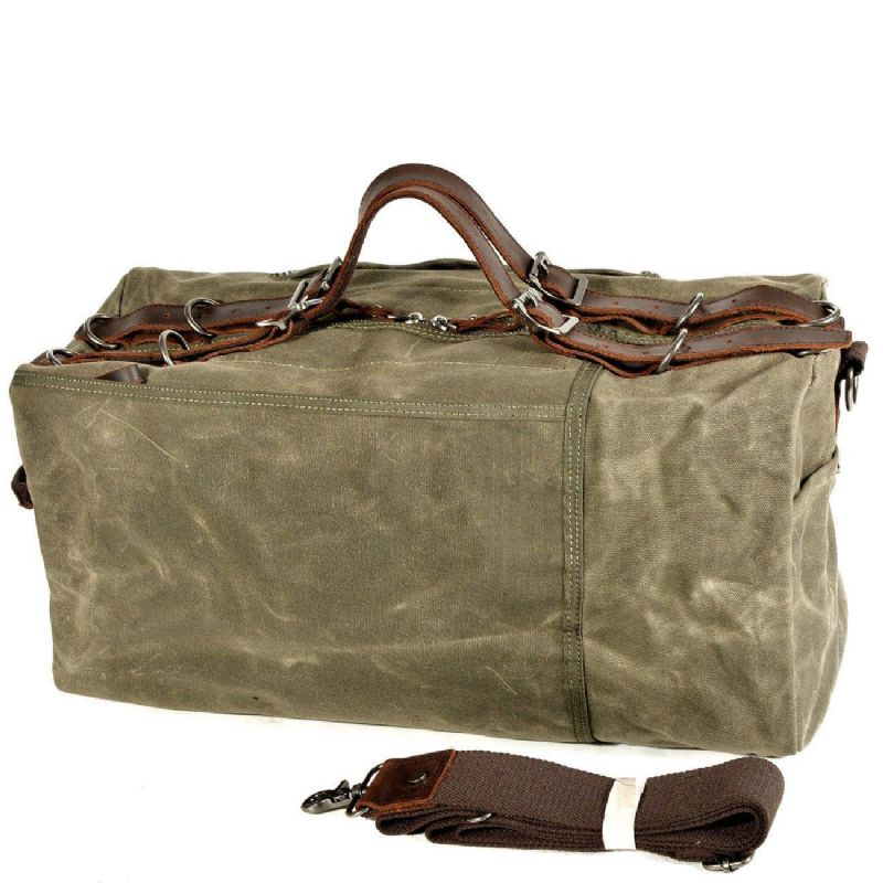 Vaxad Canvas Travel Duffle Bag Handbagage Storlek