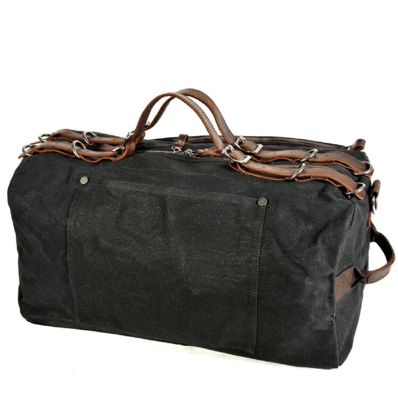 Vaxad Canvas Travel Duffle Bag Handbagage Storlek