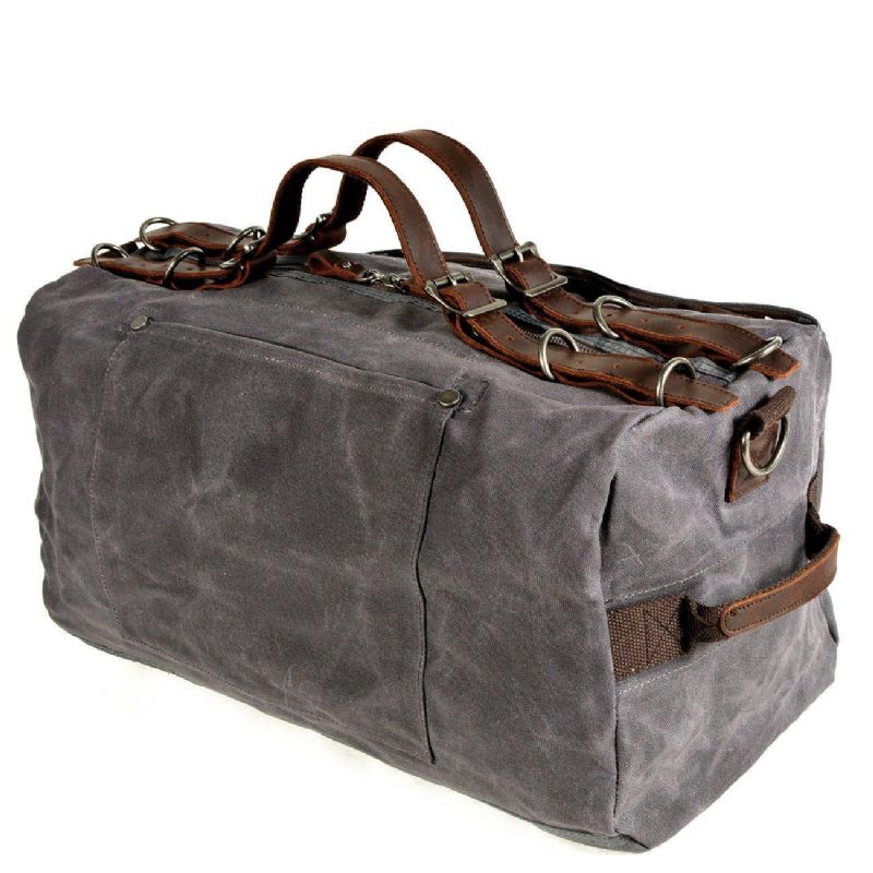 Vaxad Canvas Travel Duffle Bag Handbagage Storlek