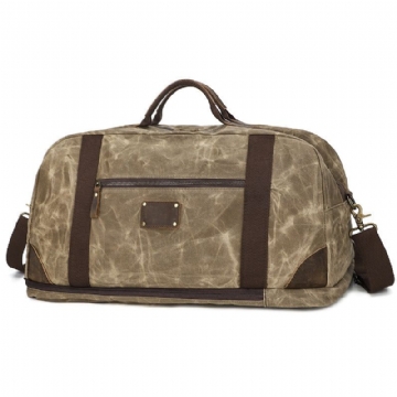 Vaxad Canvas Weekender Duffle Bag Ryggsäck