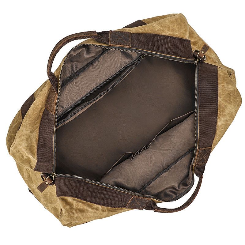 Vaxad Canvas Weekender Duffle Bag Ryggsäck