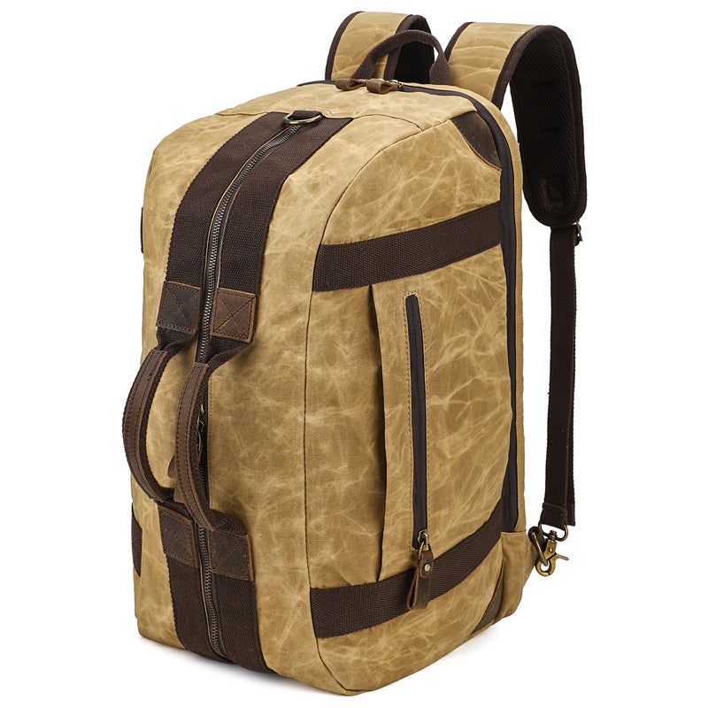 Vaxad Canvas Weekender Duffle Bag Ryggsäck