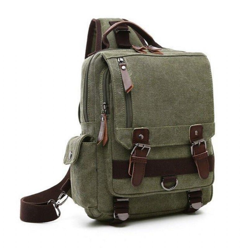 Vintage Canvas Messenger Sling Bag